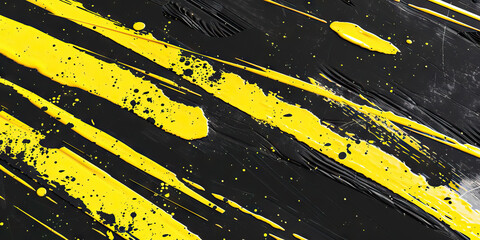 Yellow and Black Skid Marks: The Aftermath of a Fender Bender Captured in Paint