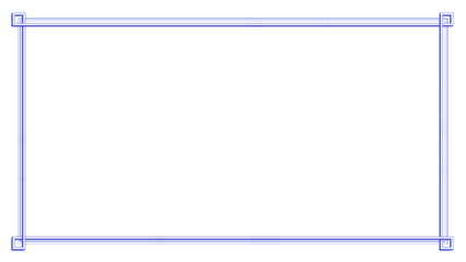 Elegant Blue Geometric Border for Certificates and Invitations on Transparent PNG