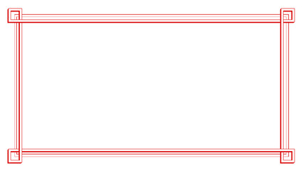 Stylish Red Line Border for Professional Use on White Background.