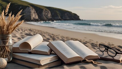 book on the beach