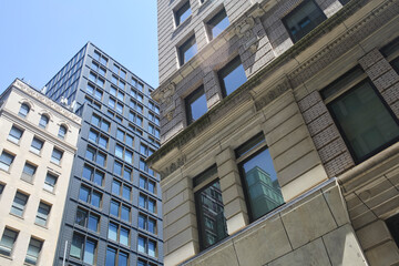 Modern office building facade NYC