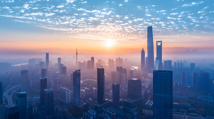 Fototapeta premium Modern City Skyscrapers