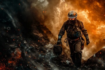Fototapeta premium Miners Day background, The Rich History and Importance of Miners Day: Celebrating Our Mining Heritage, Miners Day: Honoring the Brave Workers of the Mining Industry and Their Legacy