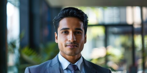 Fototapeta premium Close-up of a man wearing a business suit and tie, suitable for professional or formal occasions