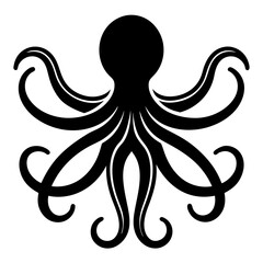 line art icon illustration of octopus