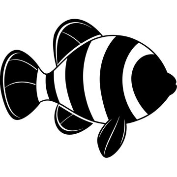 recommend clip art: line art icon illustration of nemo fish