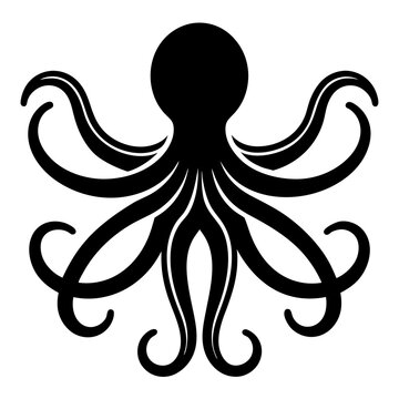 recommend clip art: line art icon illustration of octopus
