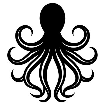 recommend clip art: line art icon illustration of octopus