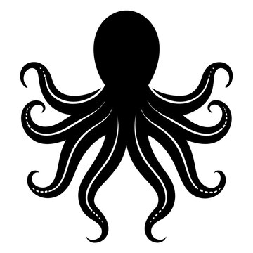 recommend clip art: line art icon illustration of octopus