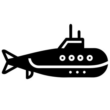recommend clip art: line art icon illustration of submarine