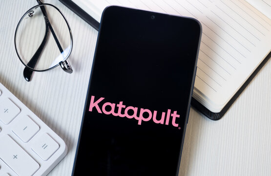New York, USA - 21 June 2024: Katapult Holdings Logo on Phone Screen, Company Icon