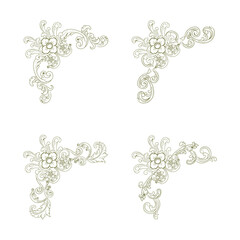 Classic Vitage Wedding Ornaments Frames Separator Elements Classic Vintage Wedding Invitation Hand Drawn Ornate the Calligraphy Poster Victorian Style