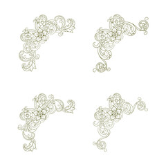 Classic Vitage Wedding Ornaments Frames Separator Elements Classic Vintage Wedding Invitation Hand Drawn Ornate the Calligraphy Poster Victorian Style