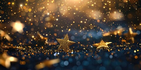 A picture of a bunch of stars floating in the air, great for use in illustrations or designs related to space and astronomy