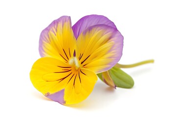 Obraz premium Yellow Violet Isolated on White Background