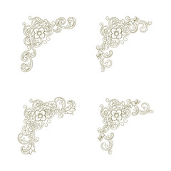 Classic Vitage Wedding Ornaments Frames Separator Elements Classic Vintage Wedding Invitation Hand Drawn Ornate the Calligraphy Poster Victorian Style