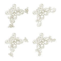 Classic Vitage Wedding Ornaments Frames Separator Elements Classic Vintage Wedding Invitation Hand Drawn Ornate the Calligraphy Poster Victorian Style