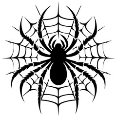 Spider logo design silhouette