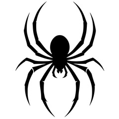 Spider logo design silhouette