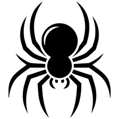 Spider logo design silhouette