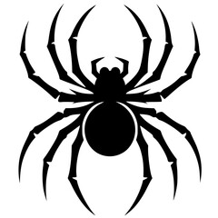 Spider logo design silhouette