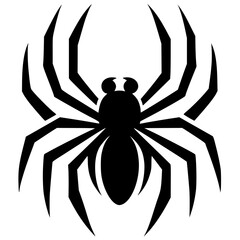 Spider logo design silhouette