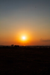 Golden Sunrise Over the Horizon