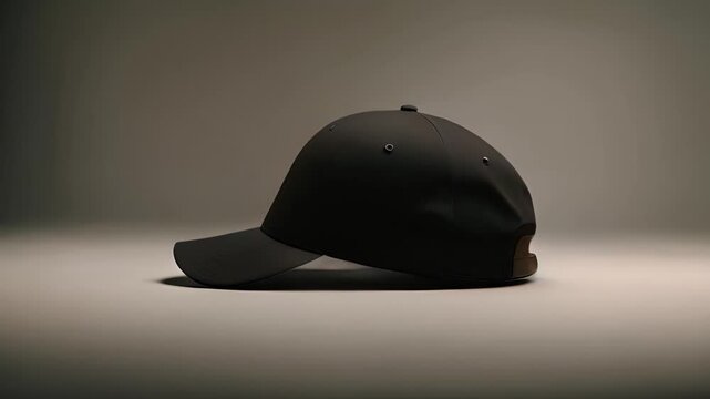 Black Baseball Cap on White Background Generative AI