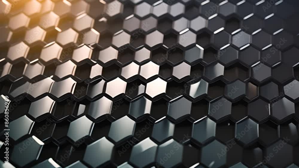 Poster abstract hexagon pattern generative ai