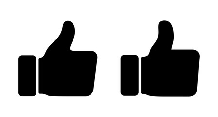 like icon vector isolated on white background. Thumbs up icon. social media icon