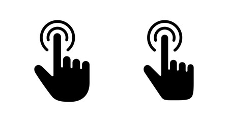 Hand click icon vector isolated on white background. pointer icon vector. hand cursor icon vector