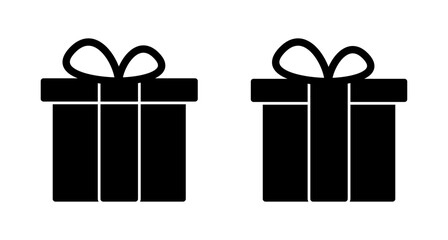 Gift icon vector isolated on white background. gift vector icon.  birthday gift
