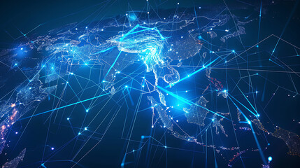 Global Digital Network Map of Asia