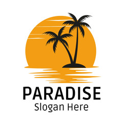 Obraz premium Paradise logo vector 