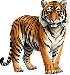 tiger full body great detail vector