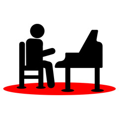 piano icon vectors illustration symbol design