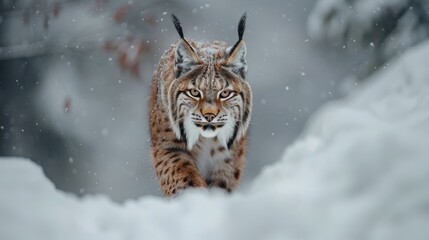 Obraz premium Lynx in the Snow