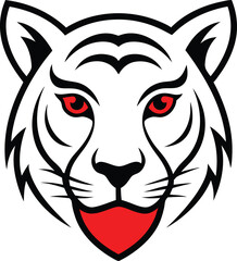 Modern logo featuring a stylized tiger's face
