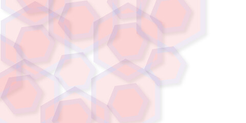 Abstract trendy technology of gradient white and red hexagonal element pattern artwork design background. Vector illustration. Hexagonal honeycomb pattern background with space for text. 