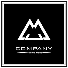 abstract logo design, black and white geometric technology icon