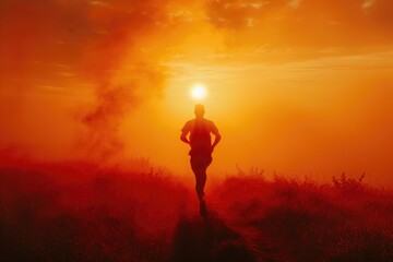 People running against the sun