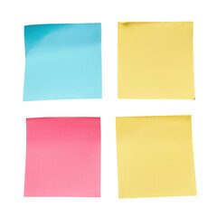 set of sticky notes isolated on transparent background Remove, Clipping Path