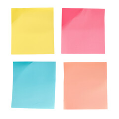 Fototapeta premium set of sticky notes isolated on transparent background Remove, Clipping Path