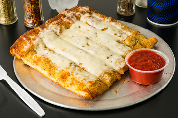 Bread sticks with mozzarella cheese