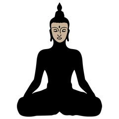 Buddha statue icon vectors illustration