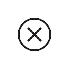 Remove button icon vector, delete button vector. cancel button icon illustration for web and app on white background..eps