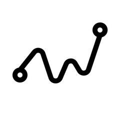 statistic investment icon with line style, perfect for user interface projects