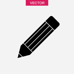 pencil icon vector. pencil icon linear illustration on white background..eps