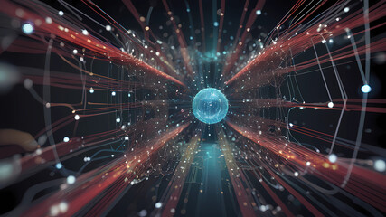 Obraz premium Quantum data transmission systems
