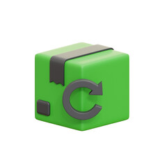 Package return 3D Illustrations